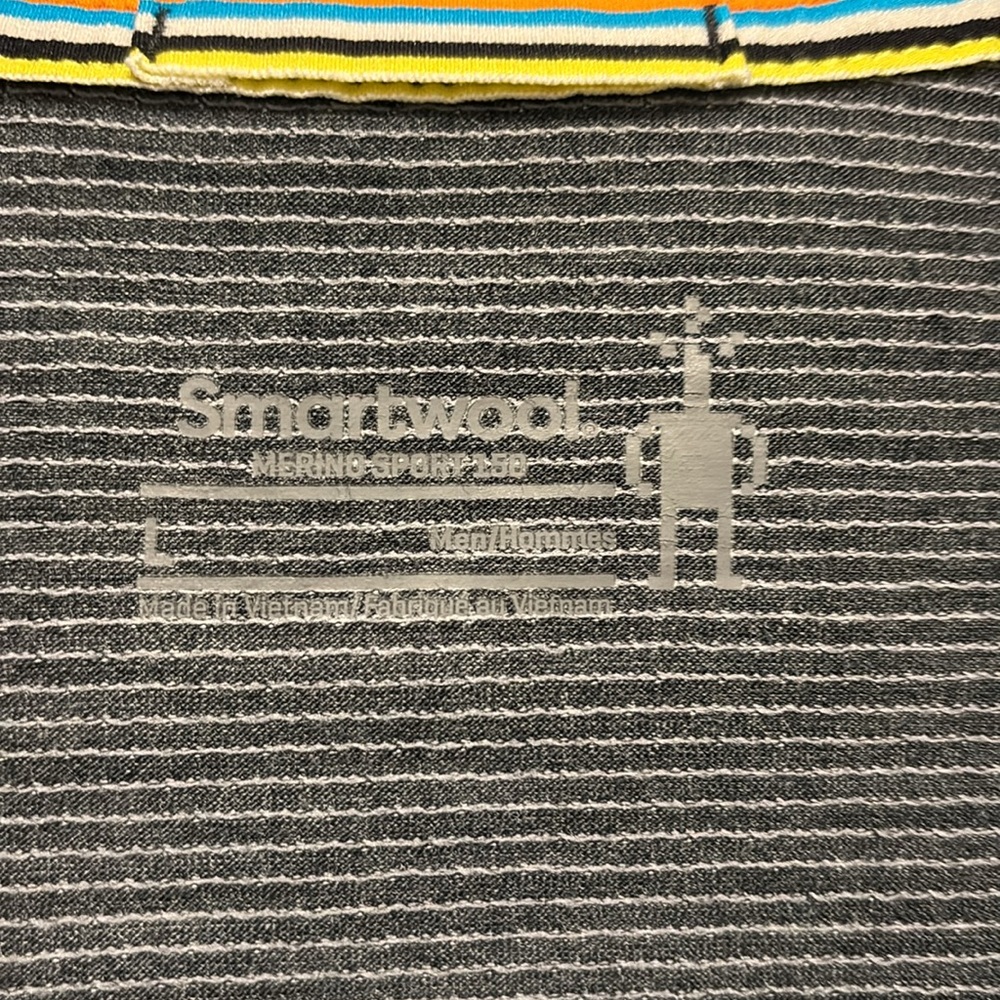 Smartwool Charcoal and Yellow Quarter-Zip Pullover - Picture 3 of 7